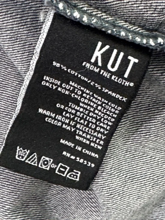 KUT Helena Denim Jacket Large Cropped Stretch Jean Jacket - Picture 10 of 12